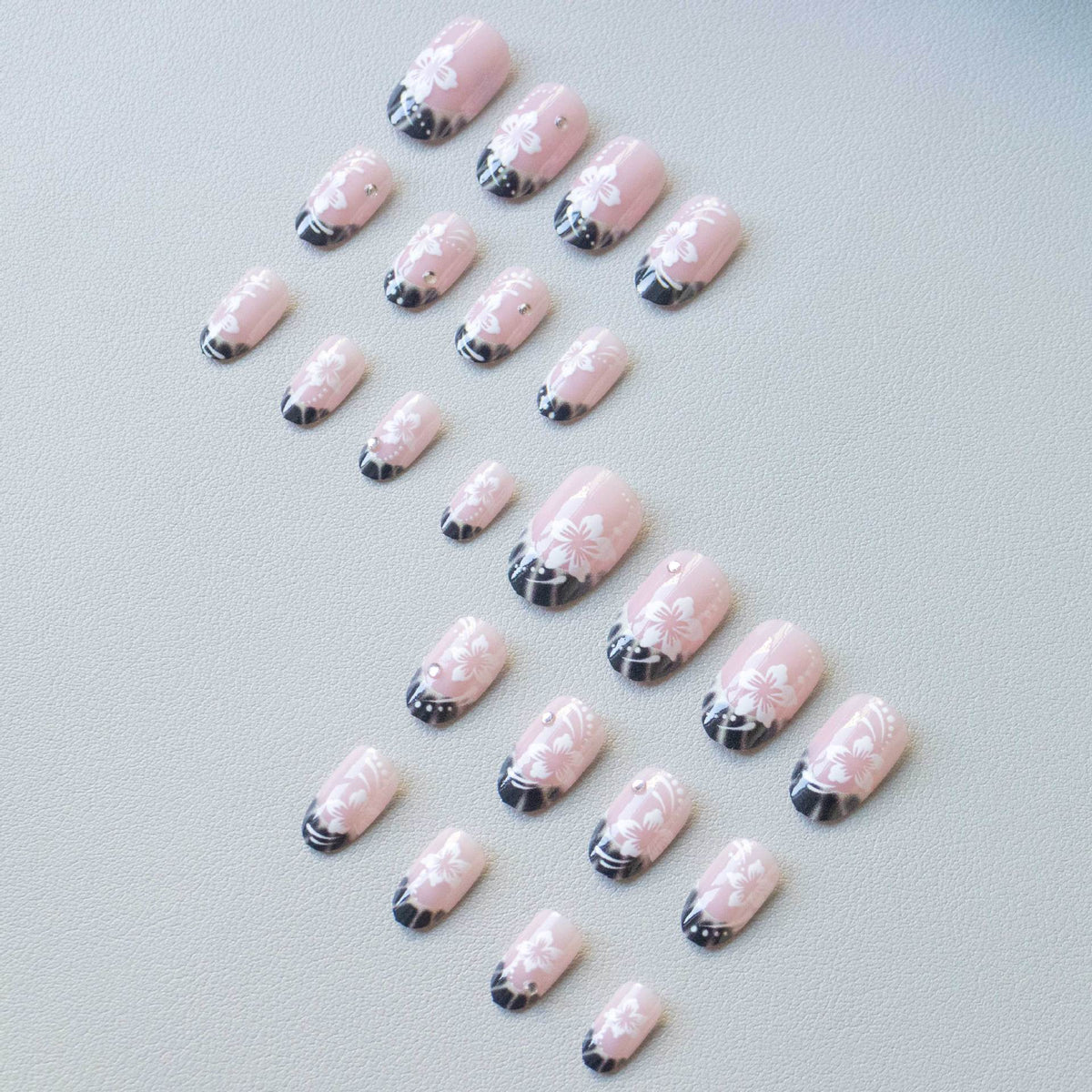 Nail Art Set Floral Designs Clear Nude & Jelly