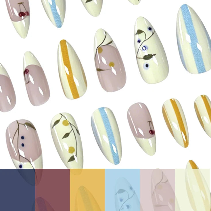 Nail Art Set Floral Designs Complete Kit Long-Lasting Finish