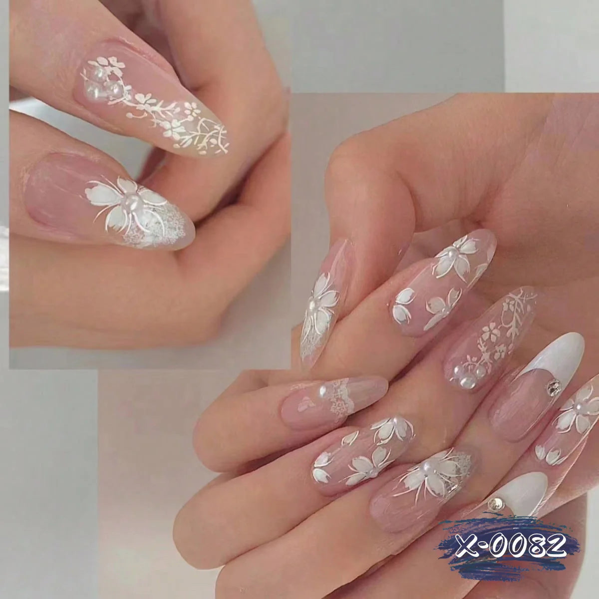 Nail Art Set Floral Designs Creamy Finish Long-Lasting Shine