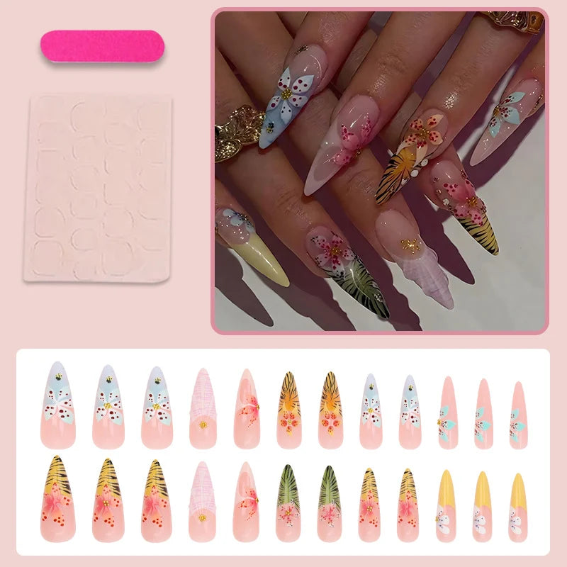 Nail Art Set Floral Designs & Easy Application