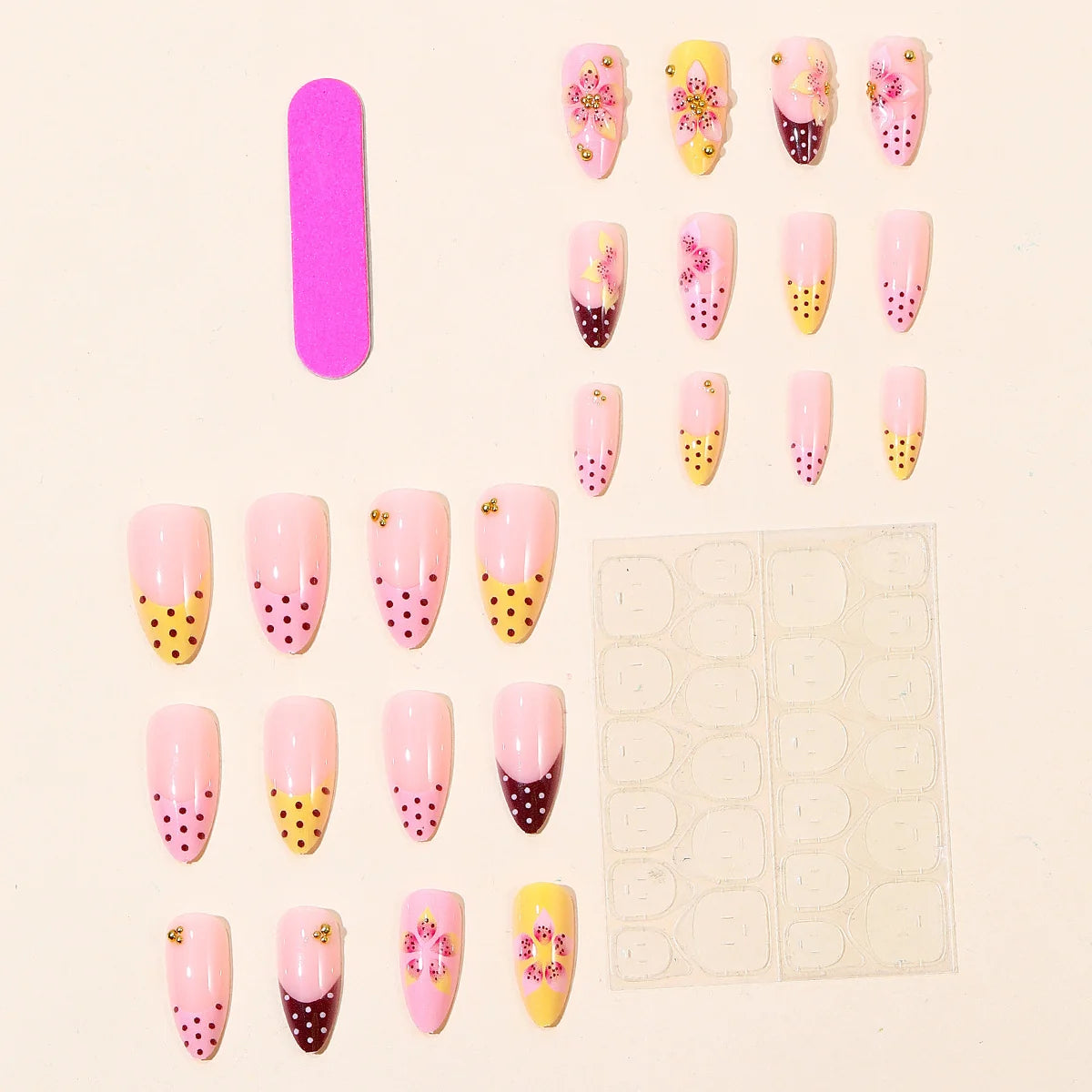 Nail Art Set Floral Designs Easy Application