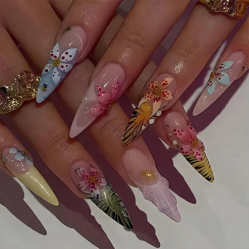Nail Art Set Floral Designs & Easy Application