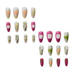 Nail Art Set Floral Designs Easy Application Glossy Finish