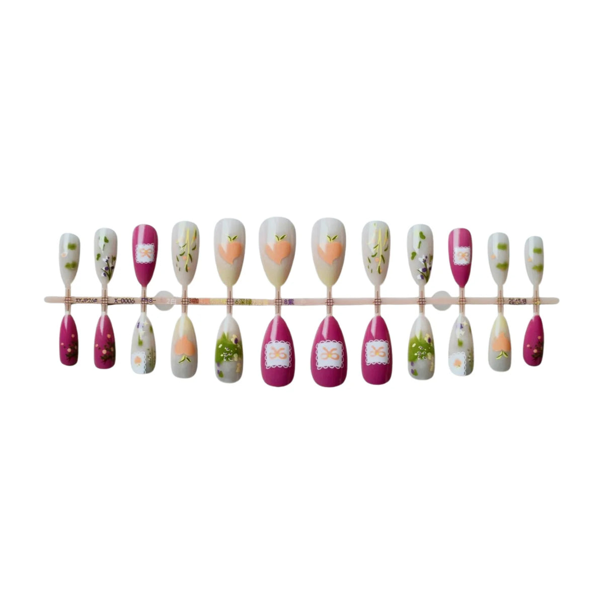 Nail Art Set Floral Designs Easy Application Glossy Finish
