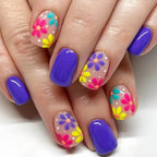 Nail Art Set Floral Designs Gel Strips & Rolled Decals