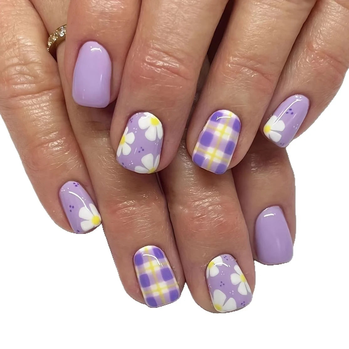 Nail Art Set Floral Designs Gel Strips & Rolled Decals