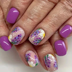 Nail Art Set Floral Designs Gel Strips & Rolled Decals