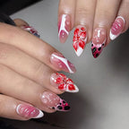 Nail Art Set Floral Designs Long-Lasting