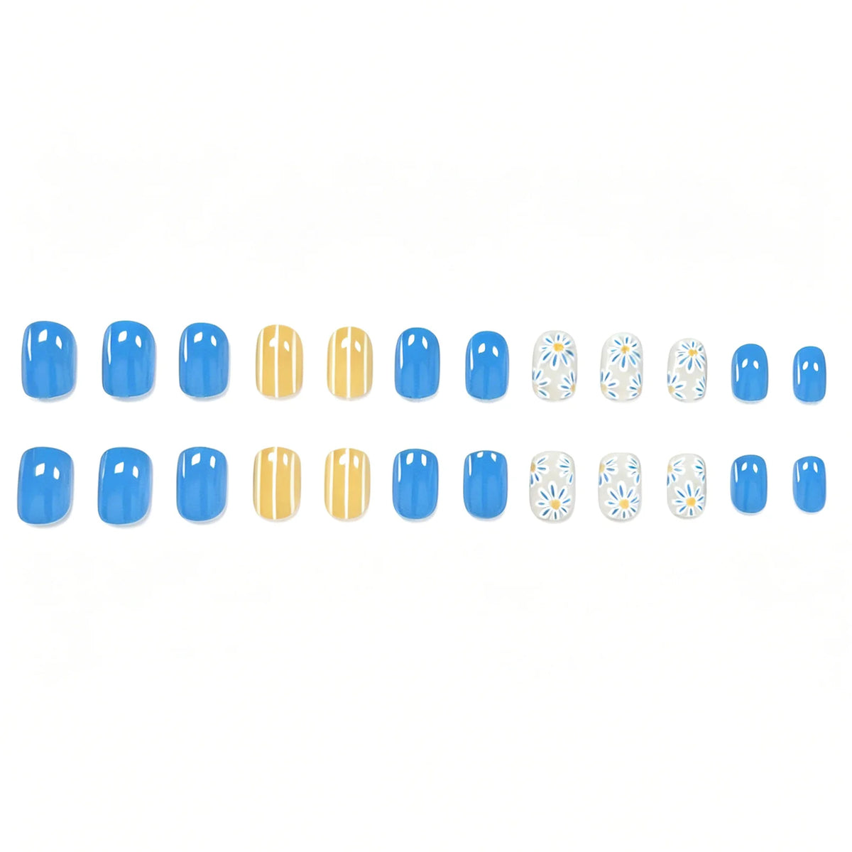Nail Art Set Floral Designs Non-Toxic 24 Piece