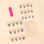 Nail Art Set Floral French Tip Durable Finish