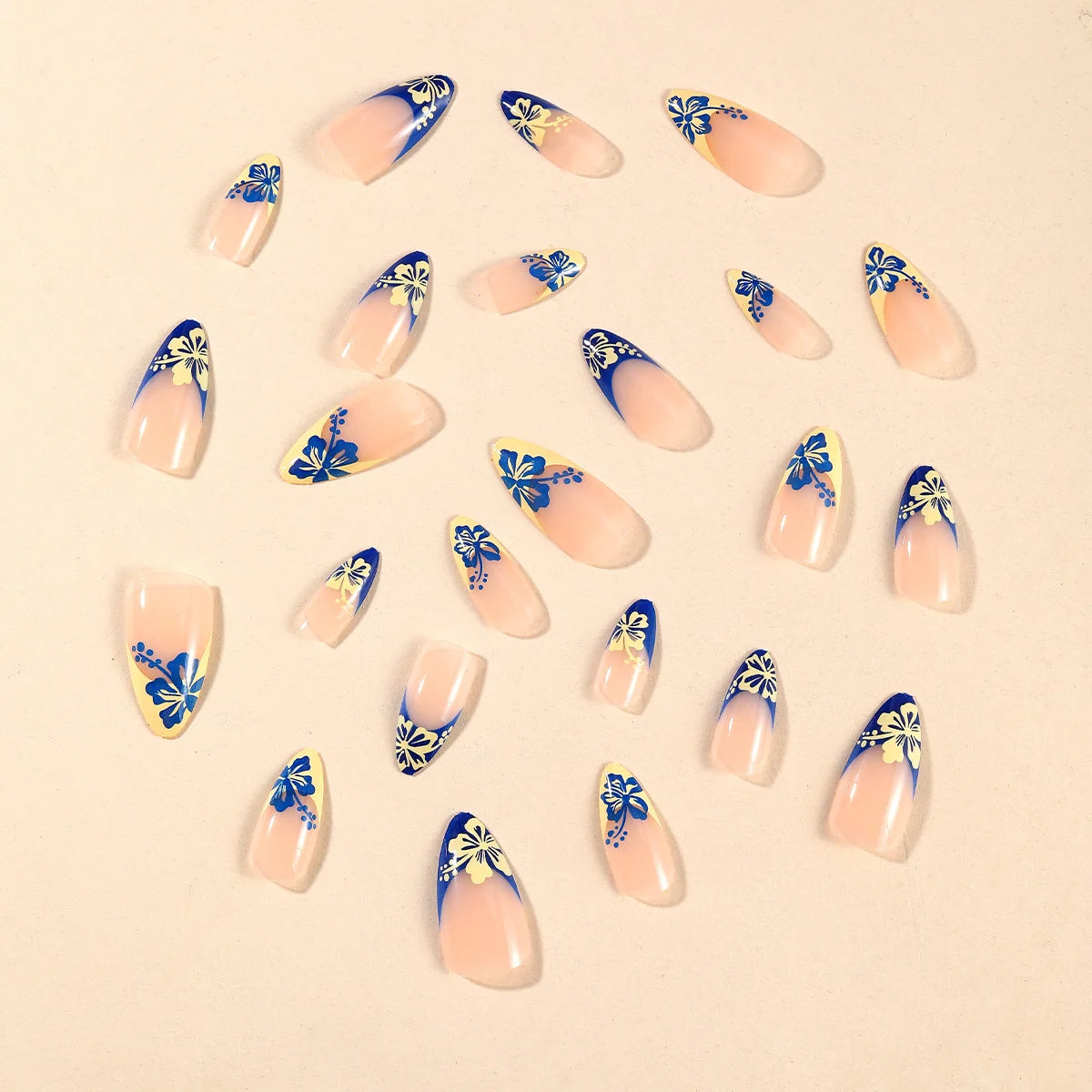 Nail Art Set Floral French Tip Durable Finish