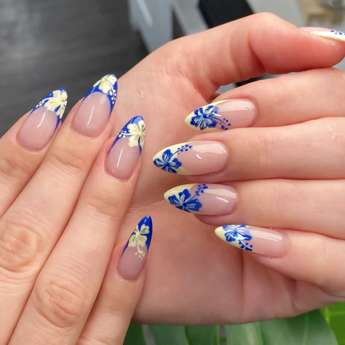 Nail Art Set Floral French Tip Durable Finish