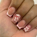 Nail Art Set Floral French Tip & Easy Application