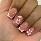 Nail Art Set Floral French Tip & Easy Application