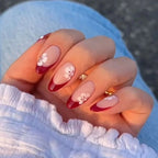 Nail Art Set Floral French Tip Gel Stickers