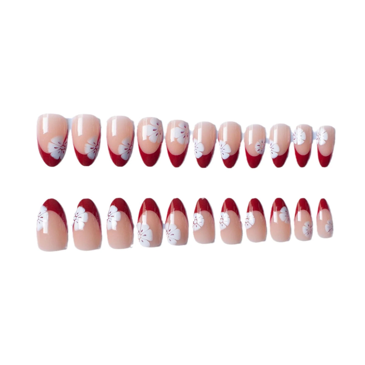 Nail Art Set Floral French Tip Gel Stickers