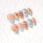 Nail Art Set Floral Gem Accents Long-Lasting Shine
