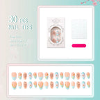 Nail Art Set Floral Gem Accents Long-Lasting Shine