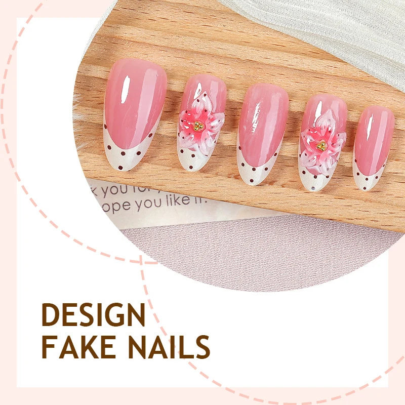 Nail Art Set Floral & Glitter Easy Application