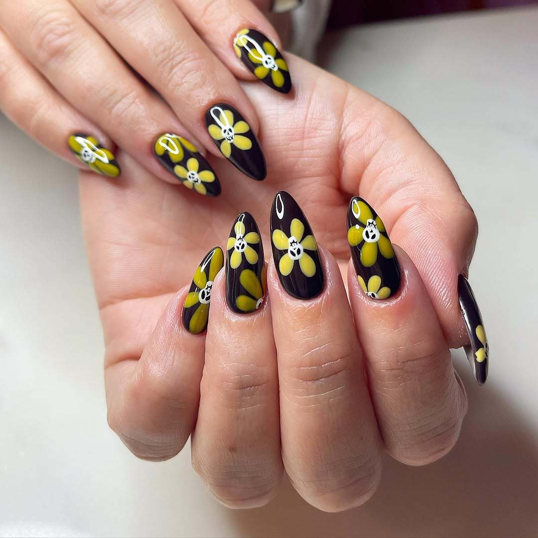 Nail Art Set Floral Glue-On & Jelly-Style