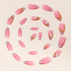 Nail Art Set Floral & Gold Accents Easy Application