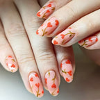Nail Art Set Floral Heart Designs Glue-On & Jelly