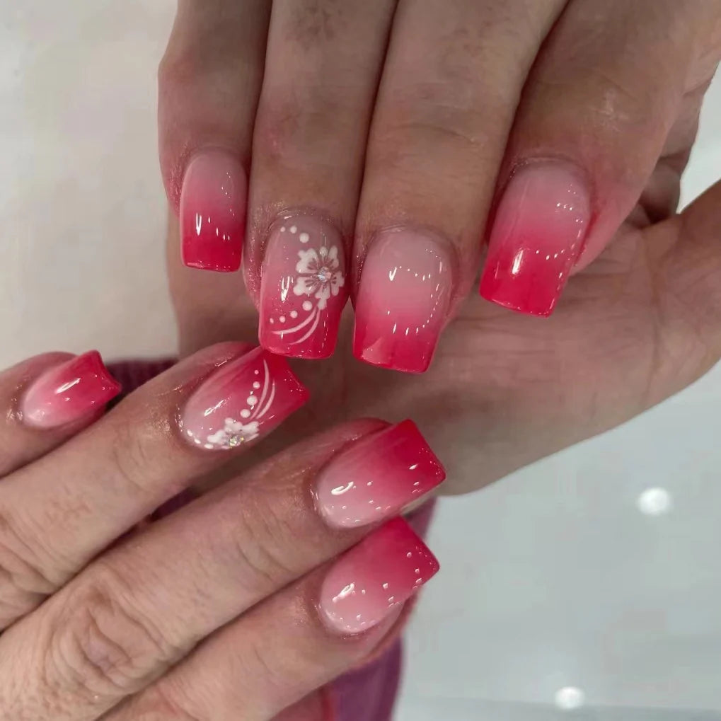 Nail Art Set Floral & Ombre Chip-Resistant