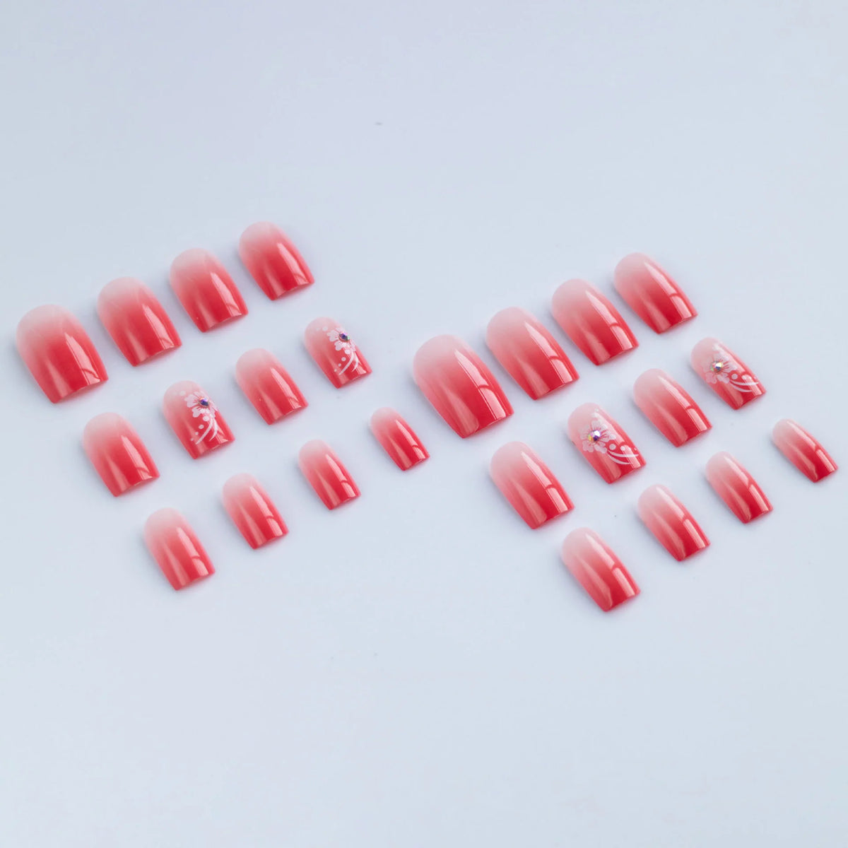 Nail Art Set Floral & Ombre Chip-Resistant