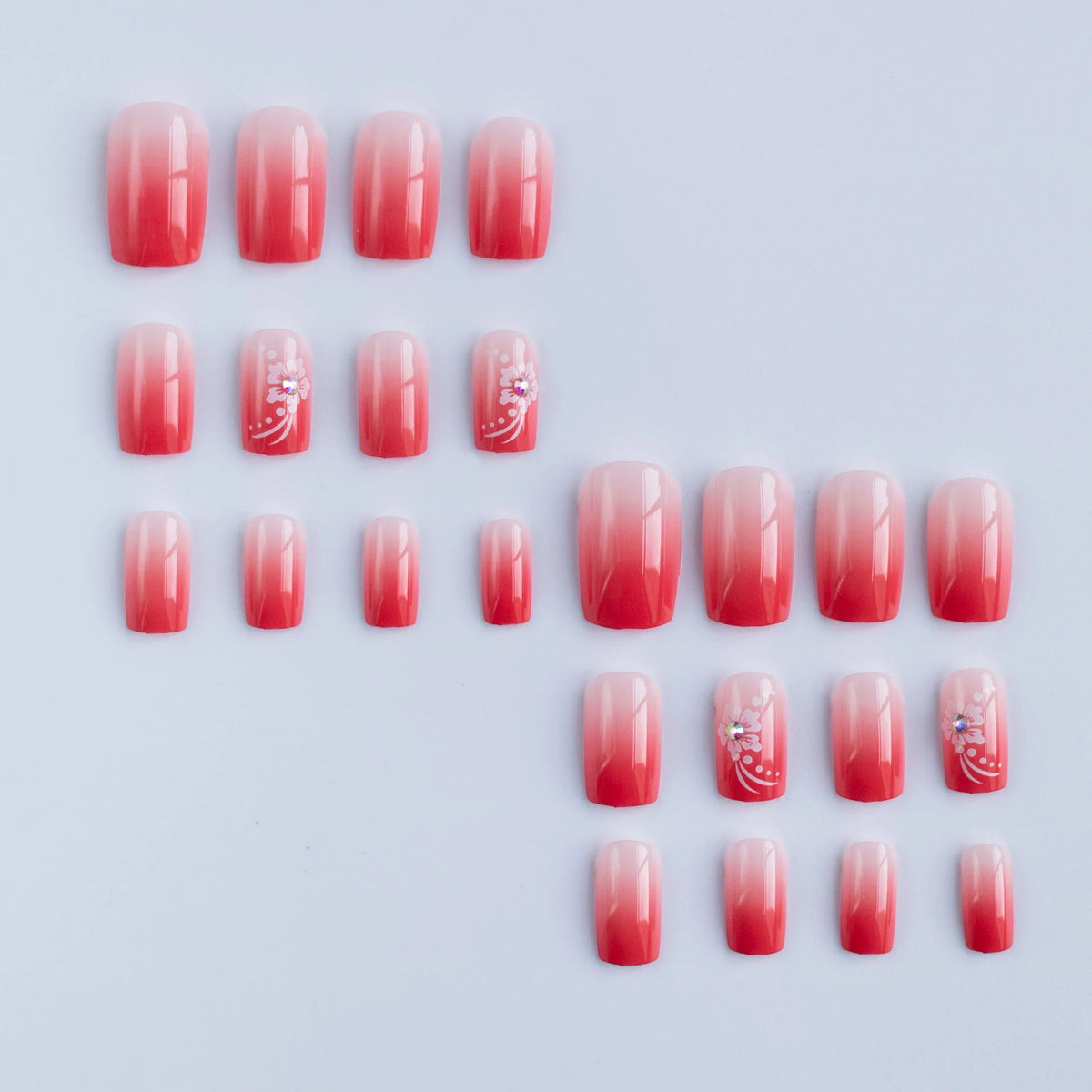 Nail Art Set Floral & Ombre Chip-Resistant