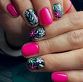 Nail Art Set Floral Peel-And-Stick Long-Lasting
