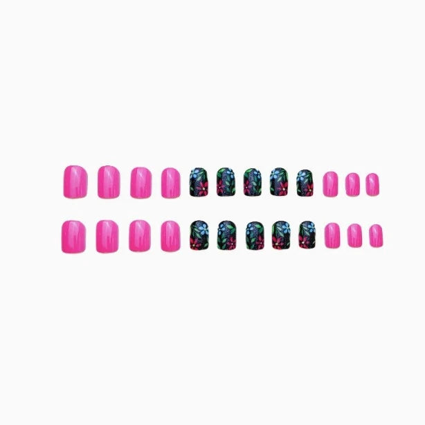 Nail Art Set Floral Peel-And-Stick Long-Lasting