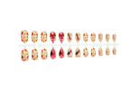 Nail Art Set Floral & Polka Dot Designs Long-Lasting