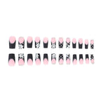 Nail Art Set Floral Rhinestone Stiletto & Square
