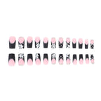 Nail Art Set Floral Rhinestone Stiletto & Square