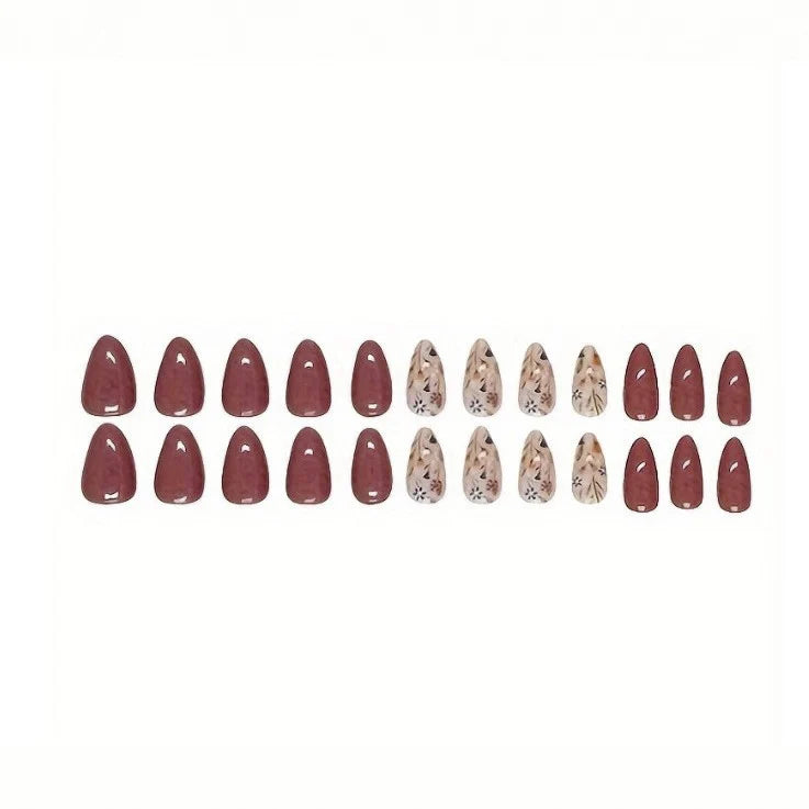 Nail Art Set Floral Stickers & Gems Durable Finish