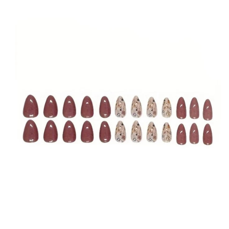 Nail Art Set Floral Stickers & Gems Durable Finish