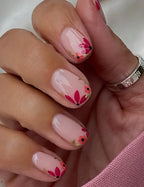 Nail Art Set Floral Stickers & Rolled Strips