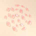 Nail Art Set French Tip Gel Polish Bow Embellishments