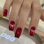 Nail Art Set Glossy Bow Accents Easy Application