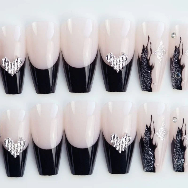 Nail Art Set Glue-On Rhinestones & Bows