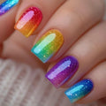 Nail Art Set Gradient Glitter Chip Resistant 24 Piece