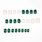 Nail Art Set Green Floral Skin-Friendly & Long-Lasting