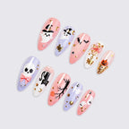Nail Art Set Halloween Designs Easy-Apply Long-Lasting