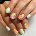 Nail Art Set Hand-Painted Floral Long-Lasting Shiny Finish
