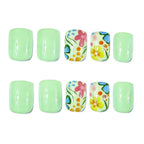 Nail Art Set Hand-Painted Floral Long-Lasting Shiny Finish