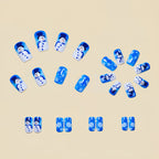 Nail Art Set Hand-Painted Snowman & Snowflake Jelly Gel