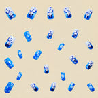 Nail Art Set Hand-Painted Snowman & Snowflake Jelly Gel