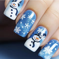 Nail Art Set Hand-Painted Snowman & Snowflake Jelly Gel