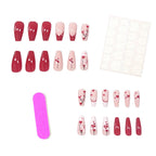 Nail Art Set Heart Designs Adhesive Set of 24
