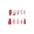 Nail Art Set Heart Designs Adhesive Set of 24